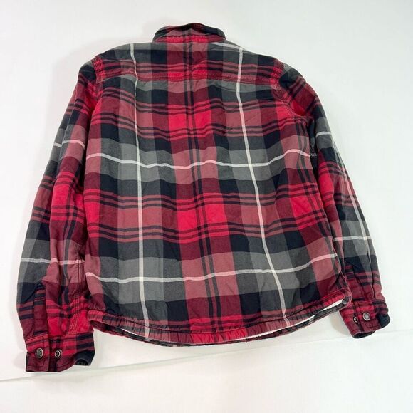 The North Face Jacket Mens Small Red & Blac Plaid Sherpa Campshire Flannel Shirt - Picture 5 of 8